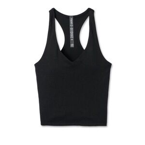 NIB: Women’s VUORI Halo Performance Black Heather Crop Tank